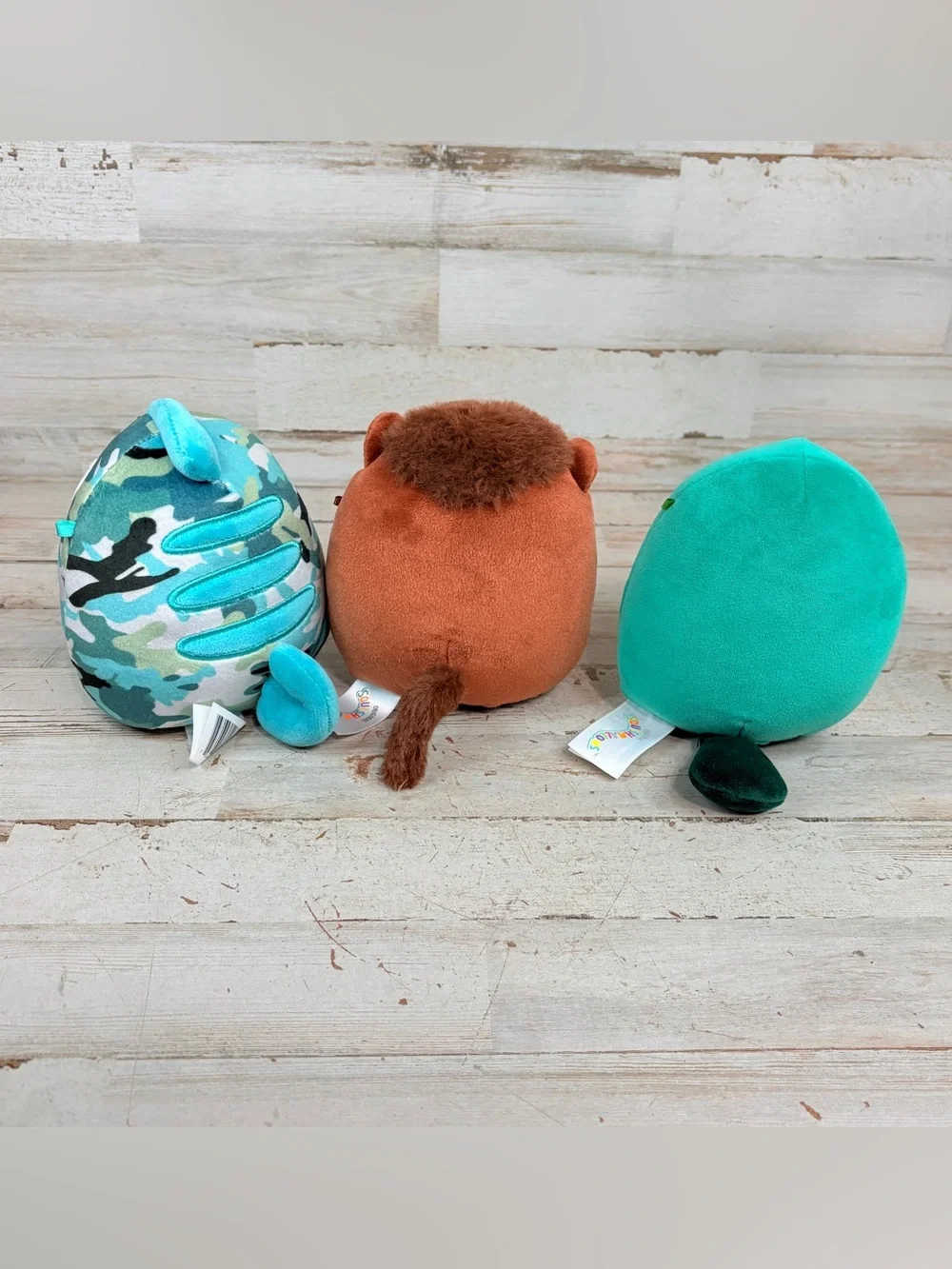 Squishmallow Lot Of 3 Plush Animals 5” Stuffed Animals Calais, Wade, Selassi